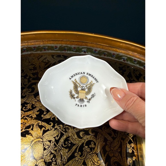 Vintage Raynaud Limoges American Embassy Paris Porcelain Dish - Picture 10 of 13